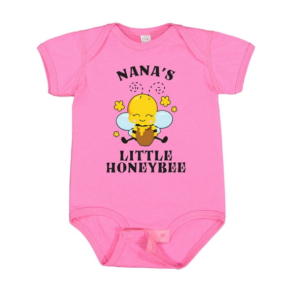 Inktastic Cute Bee Nana's Little Honeybee with Stars Boys or Girls Baby Bodysuit