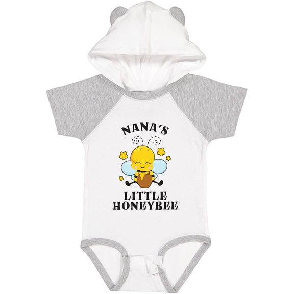 Inktastic Cute Bee Nana's Little Honeybee with Stars Boys or Girls Baby Bodysuit