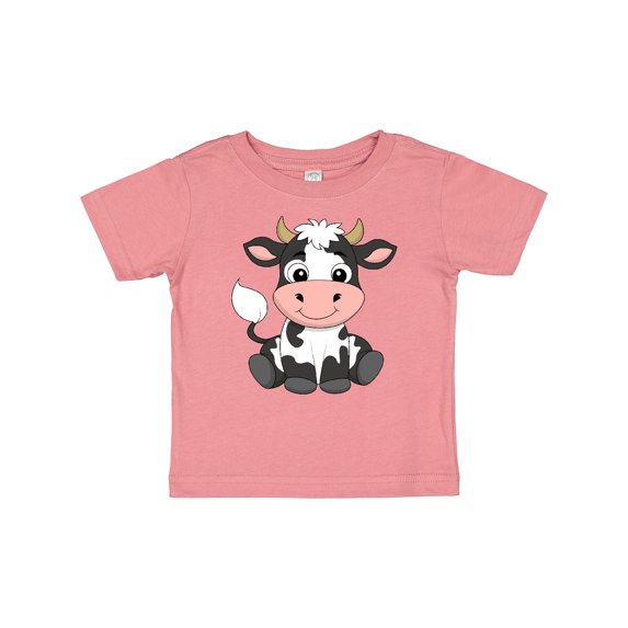 Inktastic Cute Black and White Holstein Cow Boys or Girls Baby T-Shirt