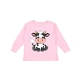 thumbnail image 1 of Inktastic Cute Black and White Holstein Cow Boys or Girls Long Sleeve Toddler T-Shirt, 1 of 5
