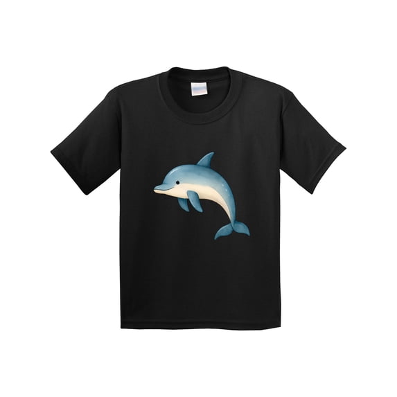 Inktastic Cute Blue Dolphin Youth T-Shirt