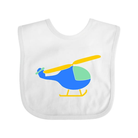 Inktastic Blue Helicopter Boys or Girls Baby Bib