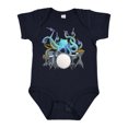 thumbnail image 1 of Inktastic Cute Blue Octopus Drumming Boys or Girls Baby Bodysuit, 1 of 5
