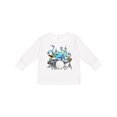 thumbnail image 1 of Inktastic Cute Blue Octopus Drumming Boys or Girls Long Sleeve Toddler T-Shirt, 1 of 5
