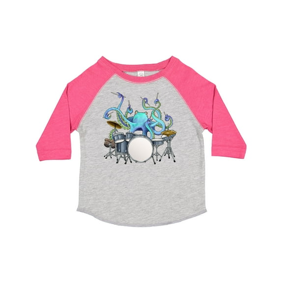 Inktastic Cute Blue Octopus Drumming Boys or Girls Toddler T-Shirt
