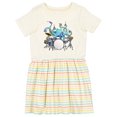 thumbnail image 1 of Inktastic Cute Blue Octopus Drumming Girls Toddler Dress, 1 of 5