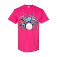 thumbnail image 1 of Inktastic Cute Blue Octopus Drumming T-Shirt, 1 of 5