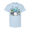 thumbnail image 1 of Inktastic Cute Blue Octopus Drumming T-Shirt, 1 of 5