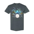 thumbnail image 1 of Inktastic Cute Blue Octopus Drumming T-Shirt, 1 of 5