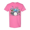 thumbnail image 1 of Inktastic Cute Blue Octopus Drumming T-Shirt, 1 of 5