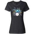 thumbnail image 1 of Inktastic Cute Blue Octopus Drumming Women's T-Shirt, 1 of 5