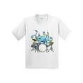 thumbnail image 1 of Inktastic Cute Blue Octopus Drumming Youth T-Shirt, 1 of 5