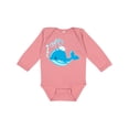thumbnail image 1 of Inktastic Cute Blue Whale in Nautical Hat Boys or Girls Long Sleeve Baby Bodysuit, 1 of 5