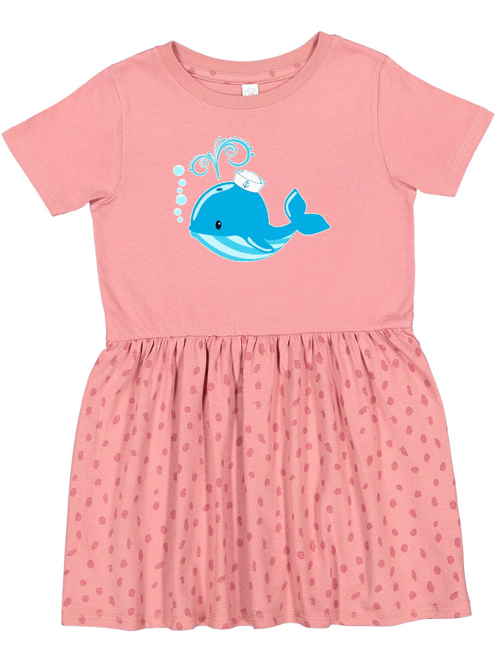 Inktastic Cute Blue Whale in Nautical Hat Girls Toddler Dress, Toddler Girl's, Size: 3T, Pink Inktastic Cute Blue Whale in Nautical Hat Girls Toddler Dress, Toddler Girl's, Size: 3T, Pink