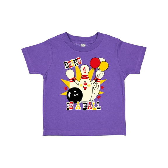 Inktastic Cute Bowling Pin 4th Birthday Boys or Girls Toddler T-Shirt
