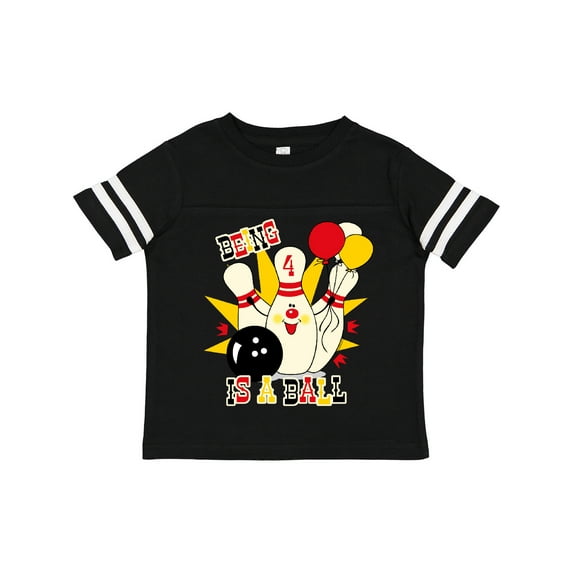 Inktastic Cute Bowling Pin 4th Birthday Boys or Girls Toddler T-Shirt