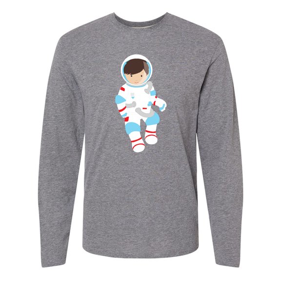 Inktastic Cute Boy, Astronaut, Cosmonaut, Space Flight Long Sleeve T-Shirt