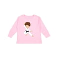 thumbnail image 1 of Inktastic Cute Boy, Brown Hair, Black Belt, Karate Pose Boys Long Sleeve Toddler T-Shirt, 1 of 5