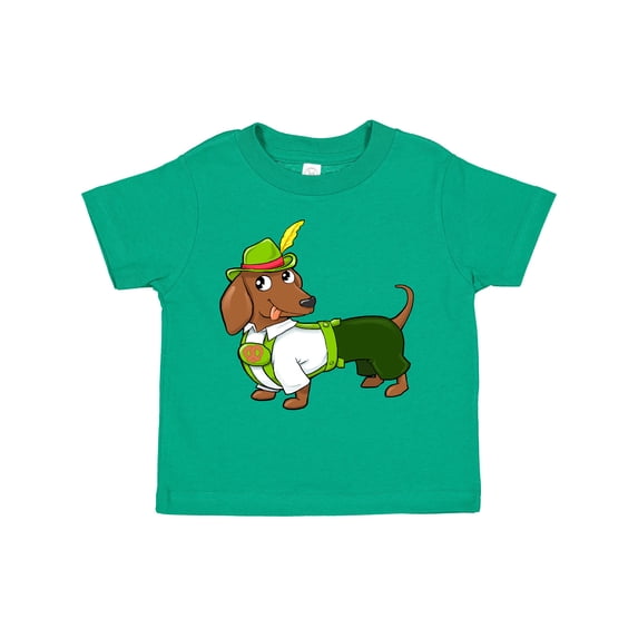 Inktastic Cute Brown Dachshund in Traditional German Wear Boys or Girls Toddler T-Shirt