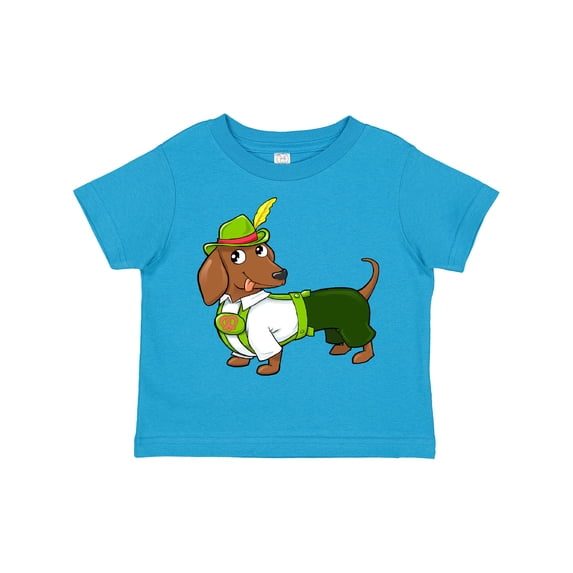 Inktastic Cute Brown Dachshund in Traditional German Wear Boys or Girls Toddler T-Shirt