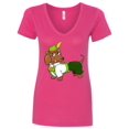 thumbnail image 1 of Inktastic Cute Brown Dachshund in Traditional German Wear Women's V-Neck T-Shirt, 1 of 5
