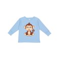 thumbnail image 1 of Inktastic Cute Brown and Tan Monkey Boys or Girls Long Sleeve Toddler T-Shirt, 1 of 5