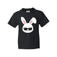 thumbnail image 1 of Inktastic Cute Bunny, White Bunny, Bunny Wearing Sunglasses Youth T-Shirt, 1 of 5