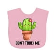 thumbnail image 1 of Inktastic Cute Cactus Dont Touch Me Boys or Girls Baby Bib, 1 of 4