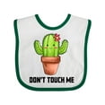 thumbnail image 1 of Inktastic Cute Cactus Dont Touch Me Boys or Girls Baby Bib, 1 of 4