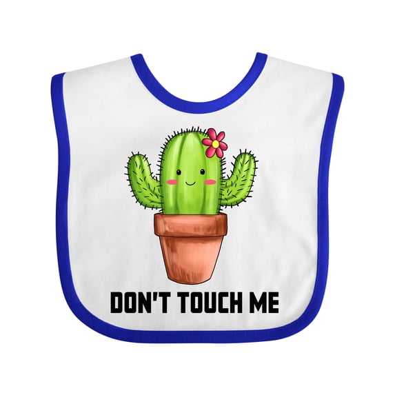 Inktastic Cute Cactus Dont Touch Me Boys or Girls Baby Bib