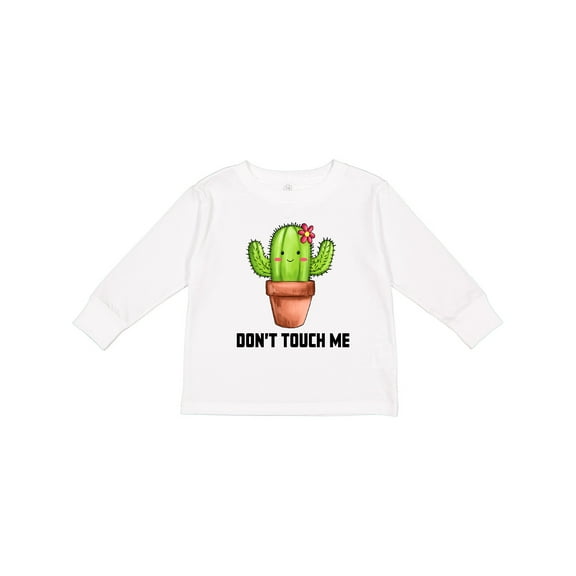 Inktastic Cute Cactus Dont Touch Me Boys or Girls Long Sleeve Toddler T-Shirt