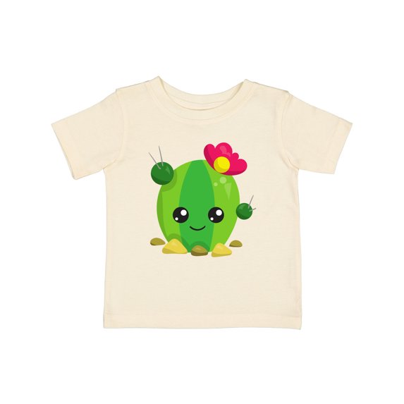 Inktastic Cute Cactus, Kawaii Cactus, Green Cactus, Flowers Girls Baby T-Shirt