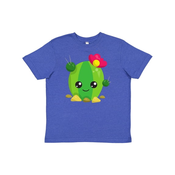 Inktastic Cute Cactus, Kawaii Cactus, Green Cactus, Flowers Youth T-Shirt