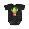 thumbnail image 1 of Inktastic Cute Cactus with Flower Hairpiece Boys or Girls Baby Bodysuit, 1 of 5