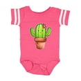 thumbnail image 1 of Inktastic Cute Cactus with Flower Hairpiece Boys or Girls Baby Bodysuit, 1 of 5