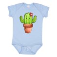 thumbnail image 1 of Inktastic Cute Cactus with Flower Hairpiece Boys or Girls Baby Bodysuit, 1 of 5