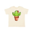 thumbnail image 1 of Inktastic Cute Cactus with Flower Hairpiece Boys or Girls Toddler T-Shirt, 1 of 5