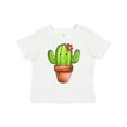 thumbnail image 1 of Inktastic Cute Cactus with Flower Hairpiece Boys or Girls Toddler T-Shirt, 1 of 5