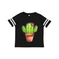 thumbnail image 1 of Inktastic Cute Cactus with Flower Hairpiece Boys or Girls Toddler T-Shirt, 1 of 5