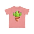 thumbnail image 1 of Inktastic Cute Cactus with Flower Hairpiece Boys or Girls Toddler T-Shirt, 1 of 5
