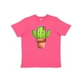 thumbnail image 1 of Inktastic Cute Cactus with Flower Hairpiece Youth T-Shirt, 1 of 5