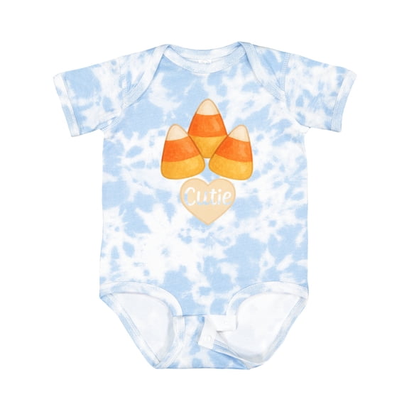 Inktastic Cute Candy Corn Heart Halloween Cutie Boys or Girls Baby Bodysuit