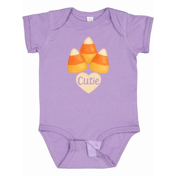 Inktastic Cute Candy Corn Heart Halloween Cutie Boys or Girls Baby Bodysuit