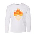 thumbnail image 1 of Inktastic Cute Candy Corn Heart Halloween Cutie Long Sleeve Youth T-Shirt, 1 of 5