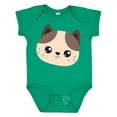 thumbnail image 1 of Inktastic Cute Cat, Little Cat, Cat Head, Brown Cat Boys or Girls Baby Bodysuit, 1 of 5