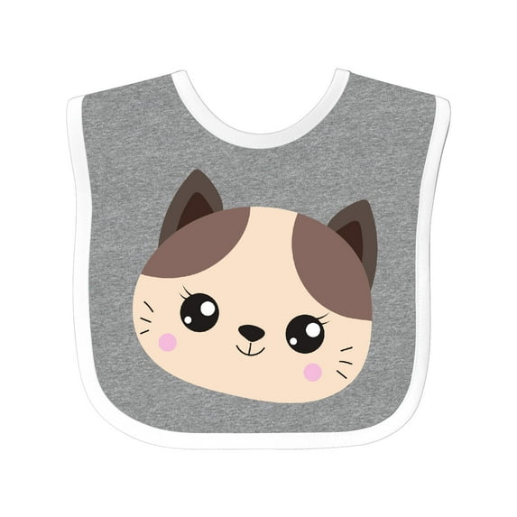 Inktastic Cute Cat, Little Cat, Kitten, Kitty, Cute Animal Boys or Girls Baby Bib