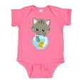 thumbnail image 1 of Inktastic Cute Cat, Little Cat, Kitty, Kitten, Fish Bowl Girls Baby Bodysuit, 1 of 5