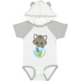 thumbnail image 1 of Inktastic Cute Cat, Little Cat, Kitty, Kitten, Fish Bowl Girls Baby Bodysuit, 1 of 5