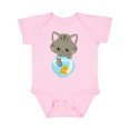 thumbnail image 1 of Inktastic Cute Cat, Little Cat, Kitty, Kitten, Fish Bowl Girls Baby Bodysuit, 1 of 5