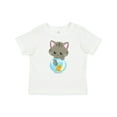 thumbnail image 1 of Inktastic Cute Cat, Little Cat, Kitty, Kitten, Fish Bowl Girls Baby T-Shirt, 1 of 5